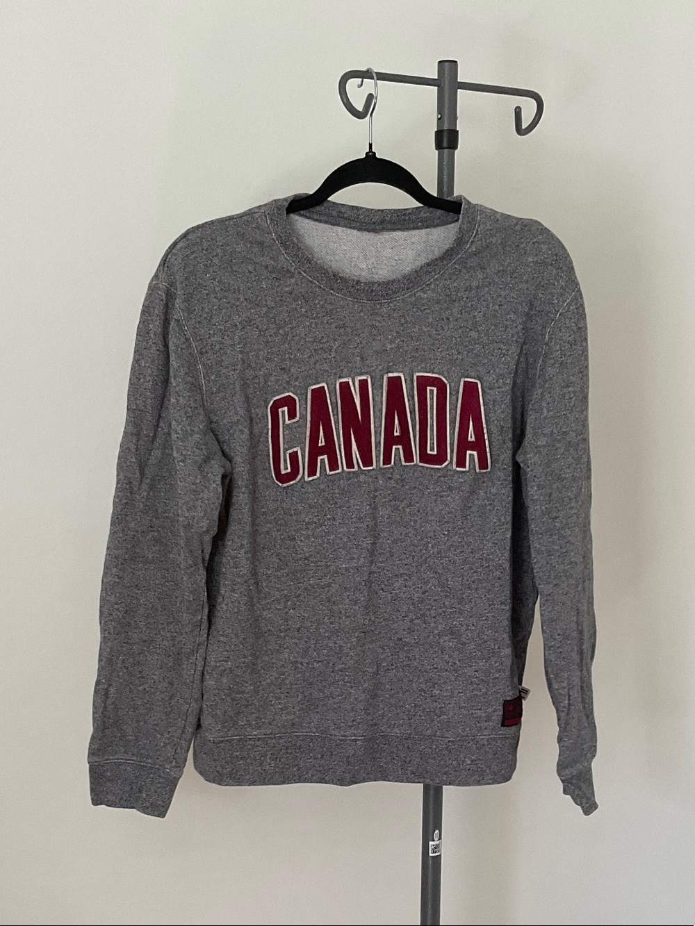 Canada Grey Crewneck Sweater with Red Lettering